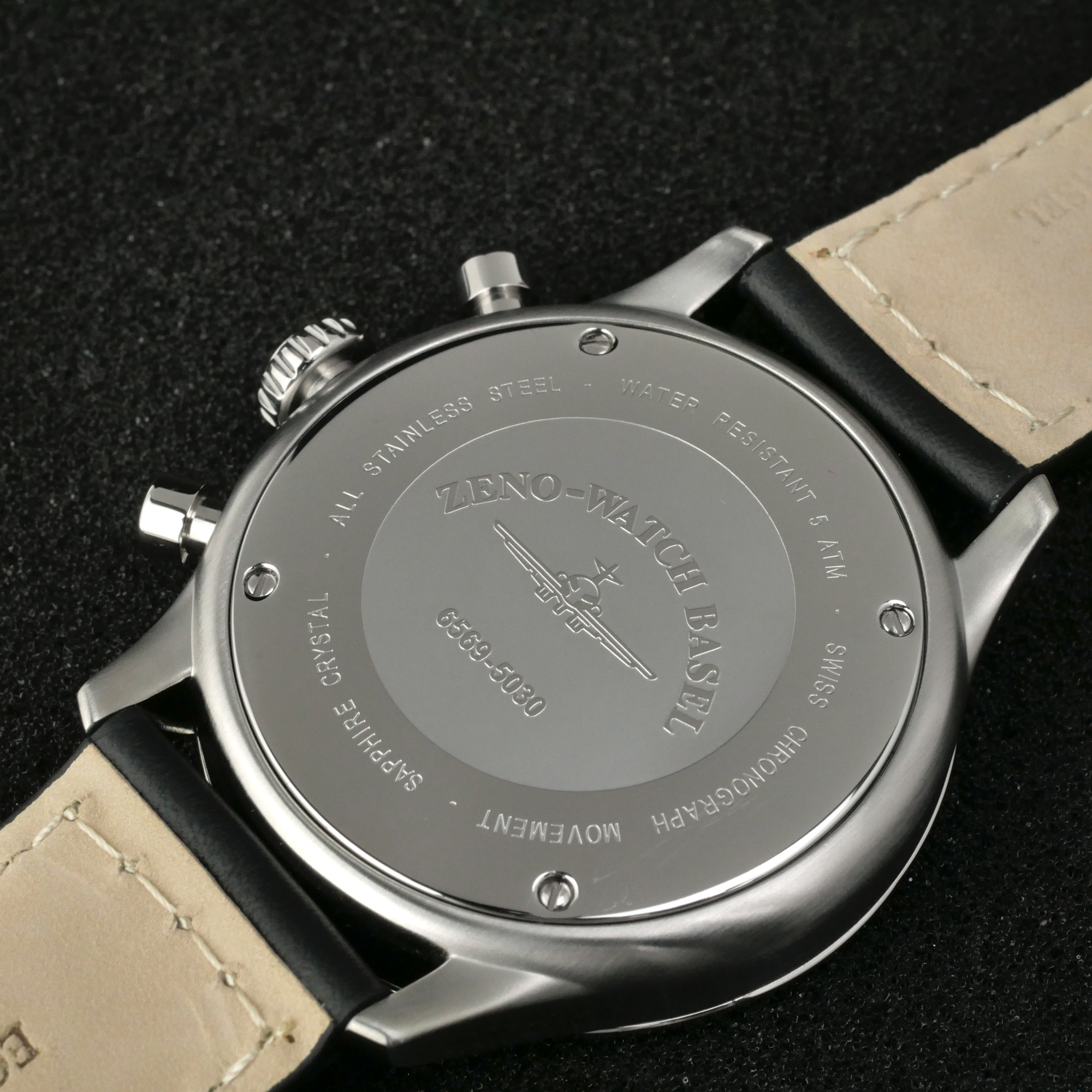 Zeno-Watch Basel Navigator NG Chronograph Black Swiss Men's Watch 44mm 5ATM 6569-5030Q-a1