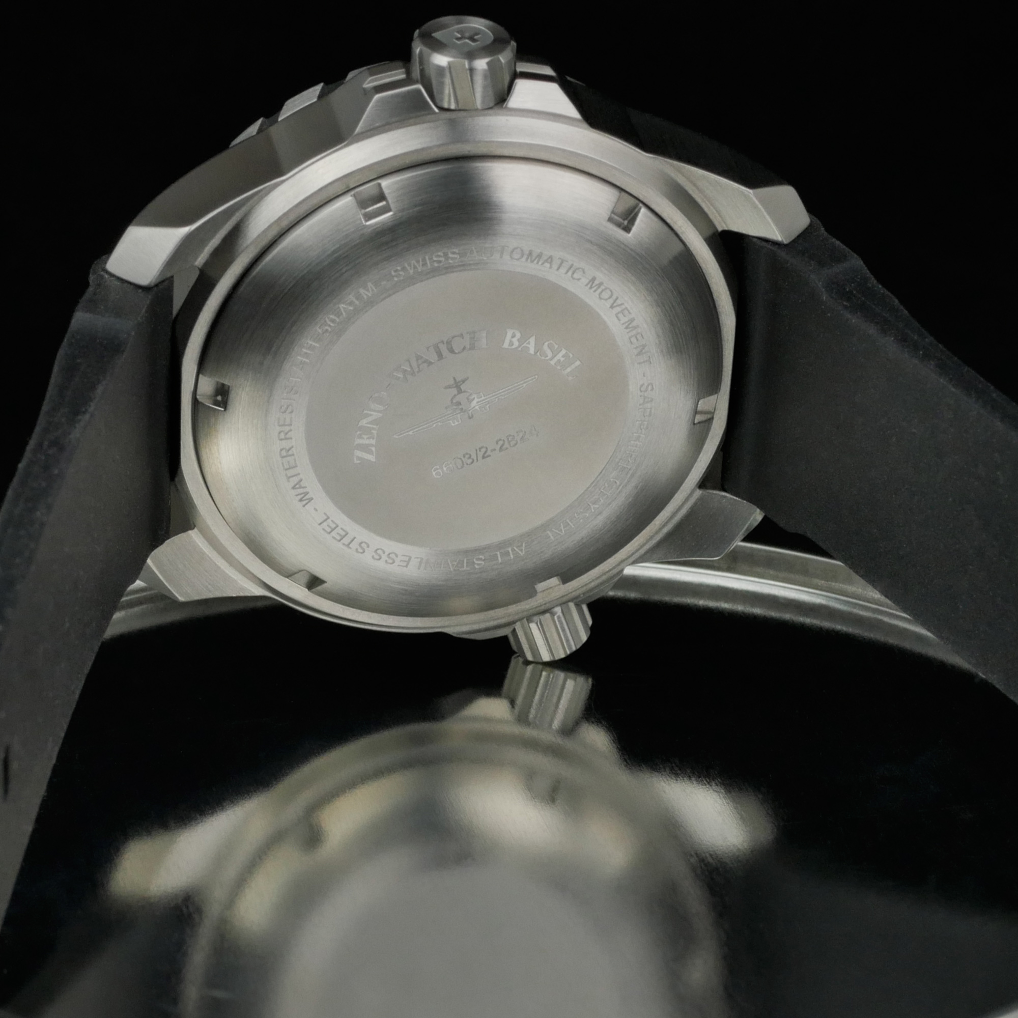 Zeno-Watch Basel Professional Diver Pro Diver 2 Swiss Men's Watch 48mm 50ATM 6603-2824 - Click Image to Close
