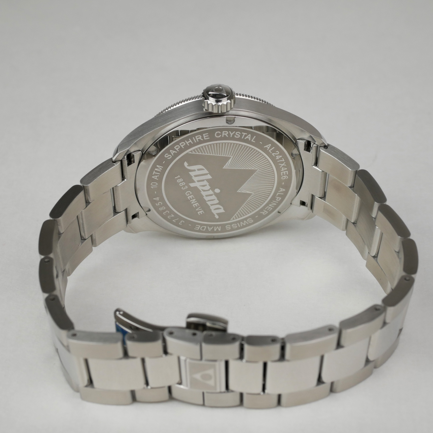 Alpina 1883 Geneve Alpiner GMT Dark Grey / Bracelet Men's Watch AL-247GB4E6B - Click Image to Close