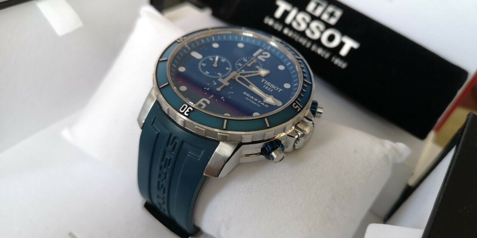 Tissot Seastar T066427A Automatic Chronograph Diver Blue Men's Watch 48mm