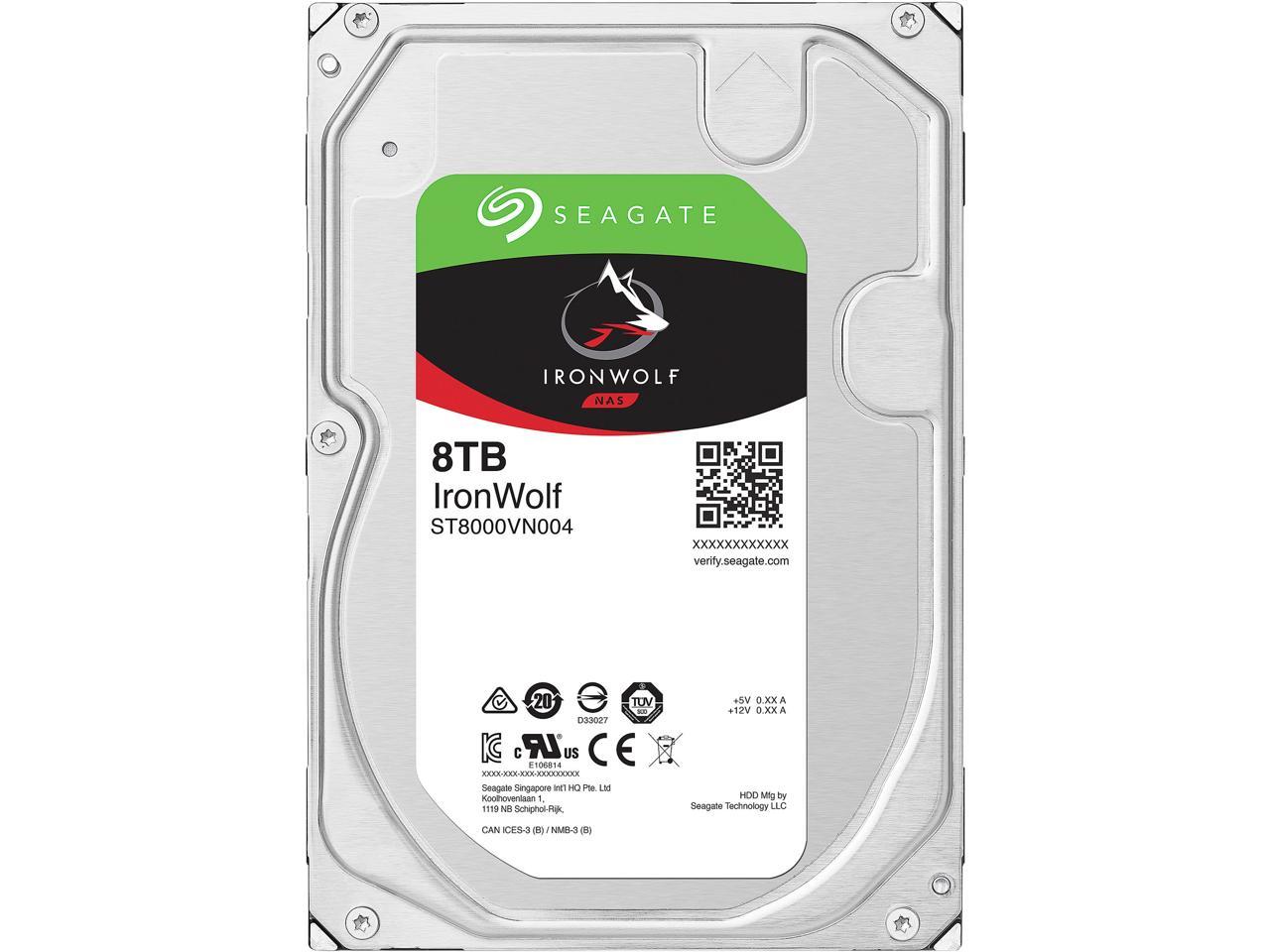Seagate IronWolf 8TB ST8000VN004 7.2K RPM SATA 6Gb/s 256MB Cache 3.5" 2M2101-500 - Click Image to Close
