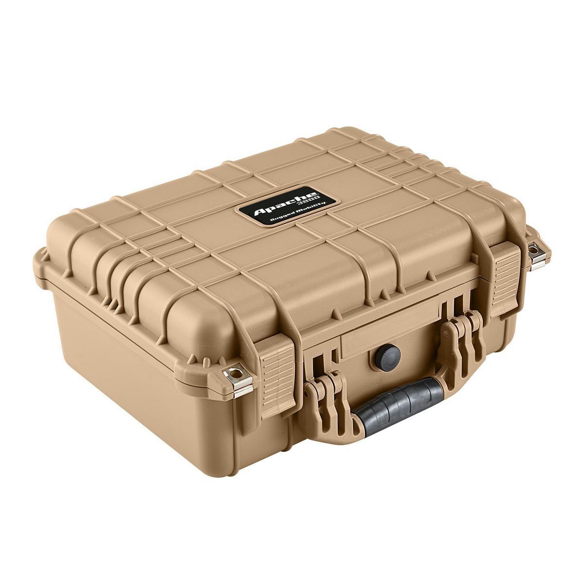 Tan Apache 3800 Weatherproof Protective Case, X-Large, Watertight, dust-tight, impact resistant protective case - Click Image to Close