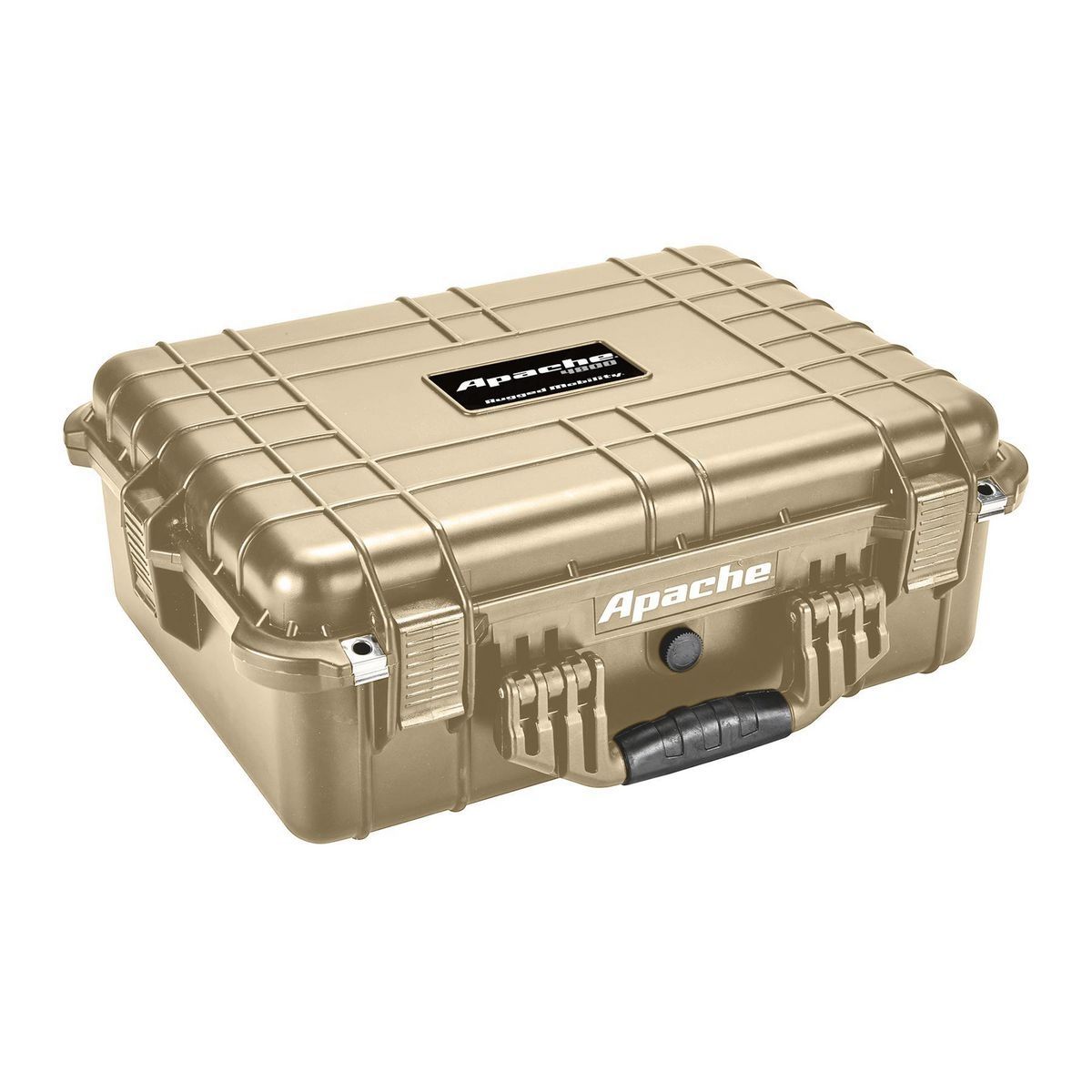 Tan Apache 4800 Weatherproof Protective Case, X-Large, Watertight, dust-tight, impact resistant protective case - Click Image to Close