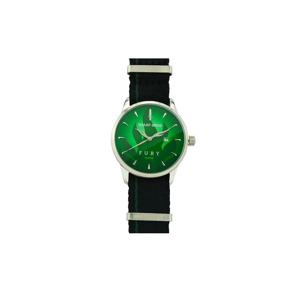 Core Fury Quartz Green 42mm Watch WR100 - Click Image to Close