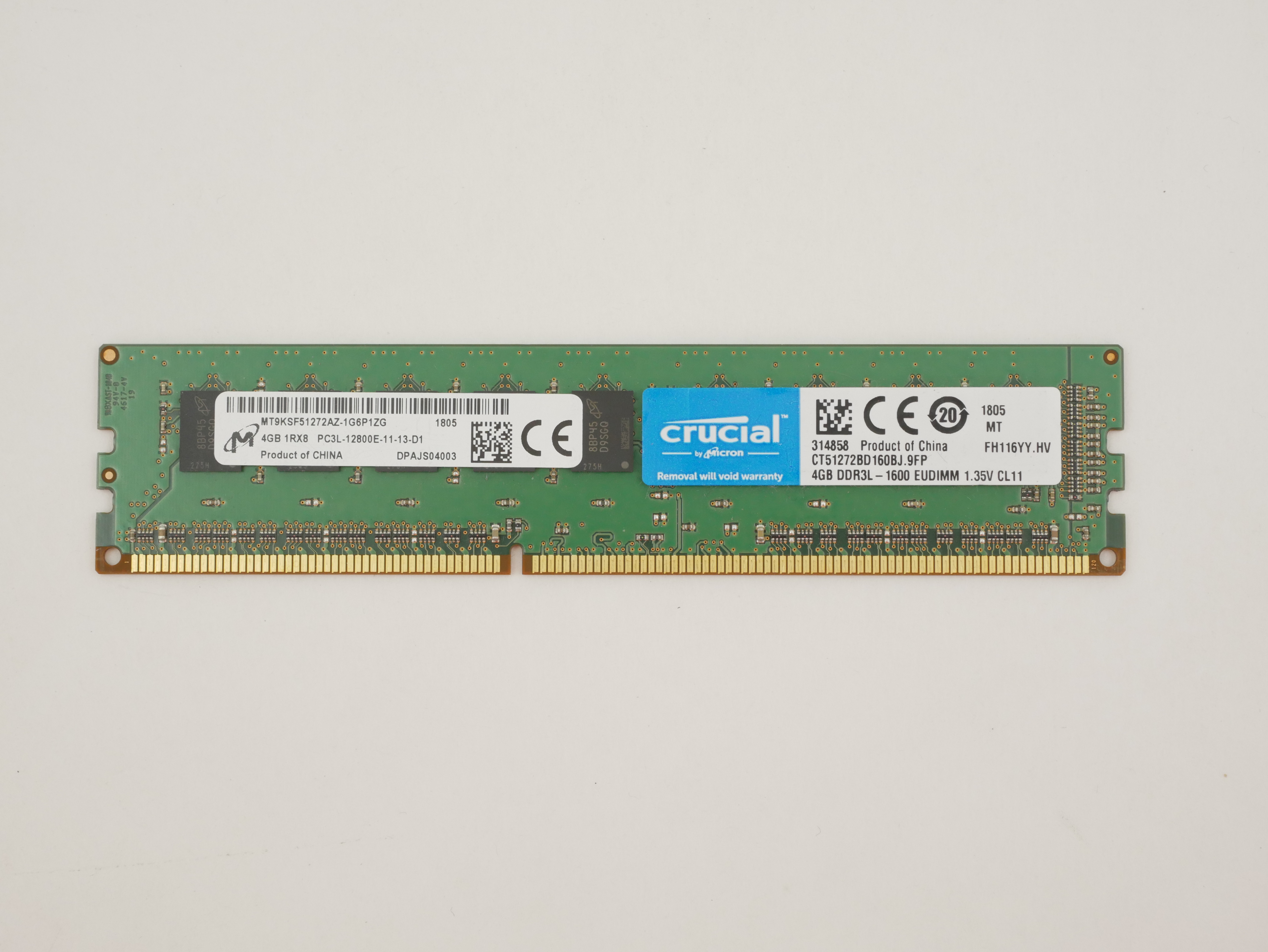 Crucial 4GB DDR3 1600MHz ECC REG MT9KSF51272AZ-1G6P1ZG CT51272BD160BJ.9FP