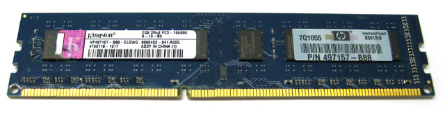 Kingston 2GB DDR3 10600 1333Mhz Computer Memory RAM 497157-B88 - Click Image to Close