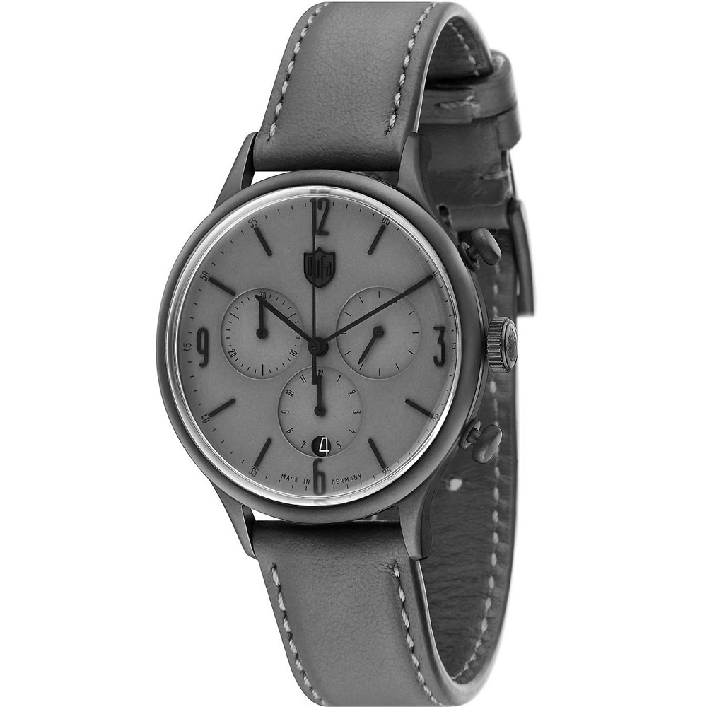 DuFa Van der Rohe Chronograph Grey Men's Watch 38mm DF-9002-0C