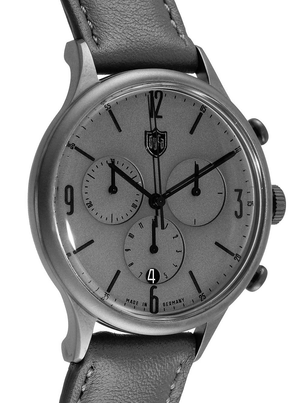 DuFa Van der Rohe Chronograph Grey Men's Watch 38mm DF-9002-0C - Click Image to Close