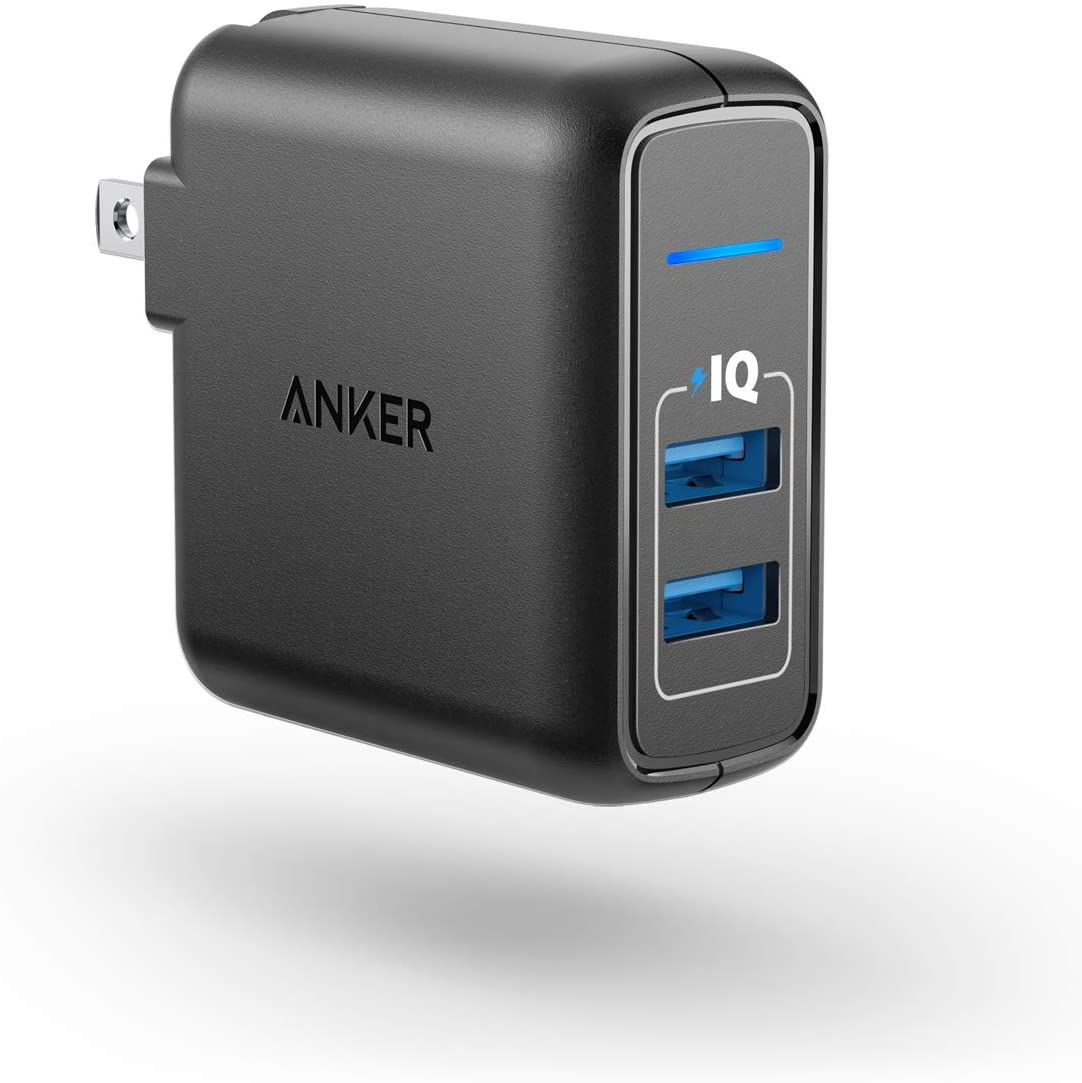 Anker USB Wall CHarger Dual Port 24W Foldable Plug A2023