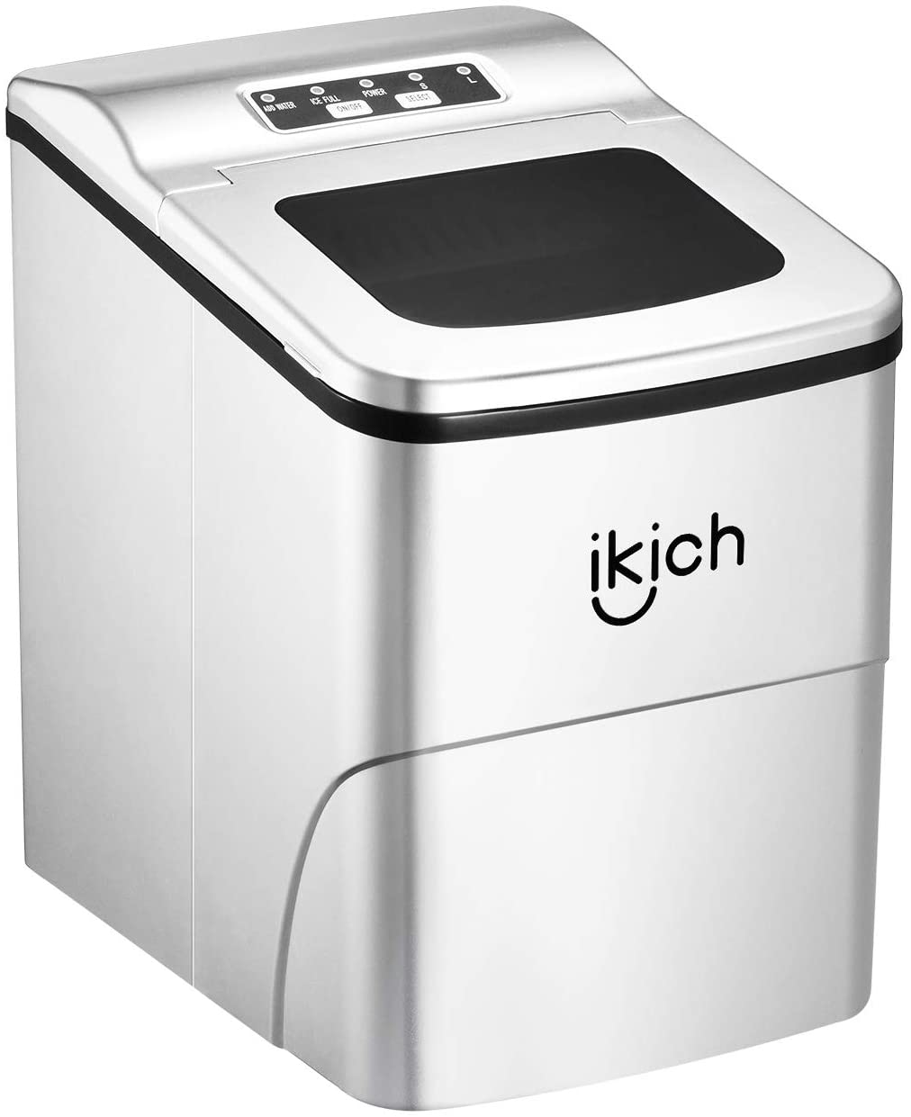 IKICH Portable Ice Maker Machine. Ice Cubes Ready in 6 Mins, Make 26 lbs Ice in 24 Hrs