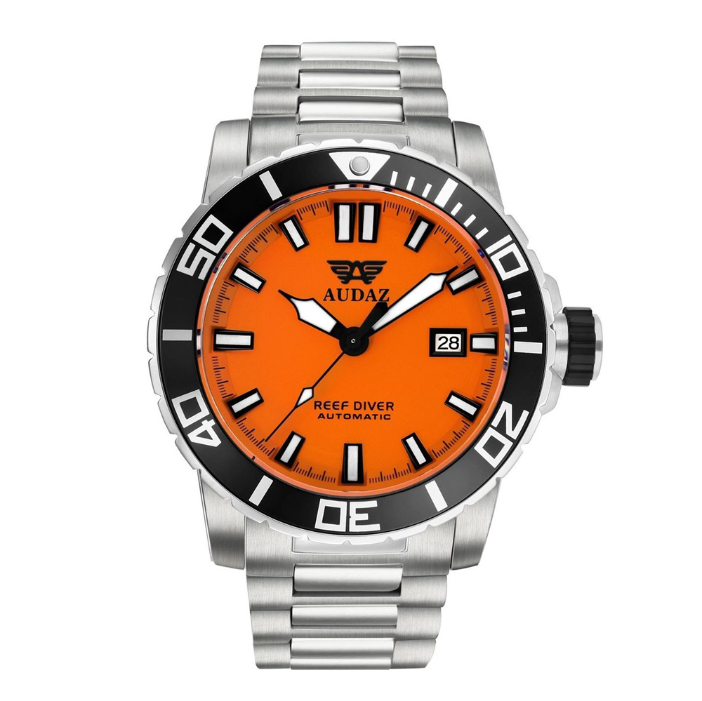 Audaz Reef Diver Orange Matt Men's Diver Automatic Watch 45mm ADZ-2040-09