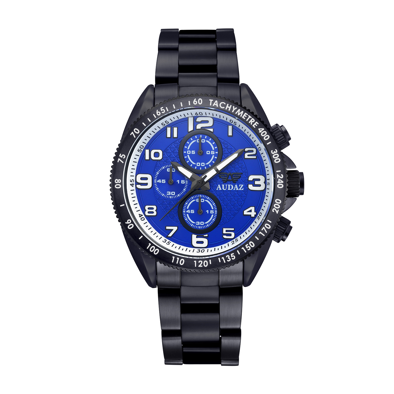 Audaz Sprinter Men's Diver Watch 45mm Textured Blue Dial Quartz Chronograph ADZ-2025-05