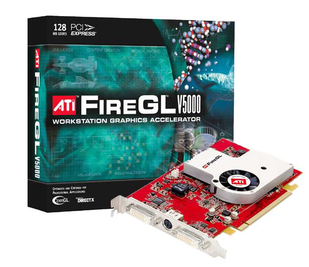ATI FireGL V5000 PCI-E x16,128MB Workstation Video,graphics card