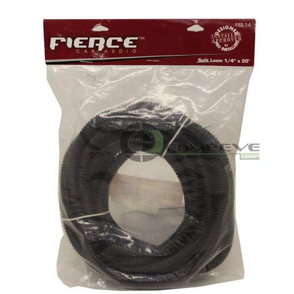 Split wire loom conduit flex tubing auto wire protector harness wrap 1/4" 20ft