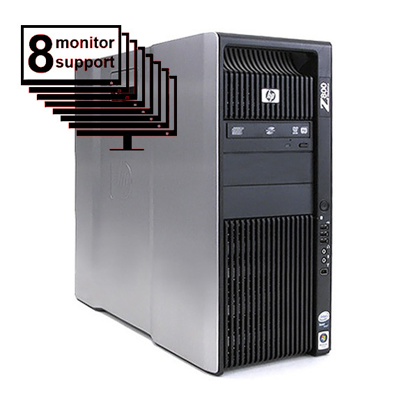 HP Z800 8-Monitor Pc /Desktop X5650 6-Core/ 12GB/ 1TB / K1200