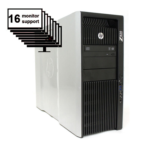 HP Z820 Multi 16-Monitor PC /Desktop 12-Core/12GB /1TB / K1200 - Click Image to Close