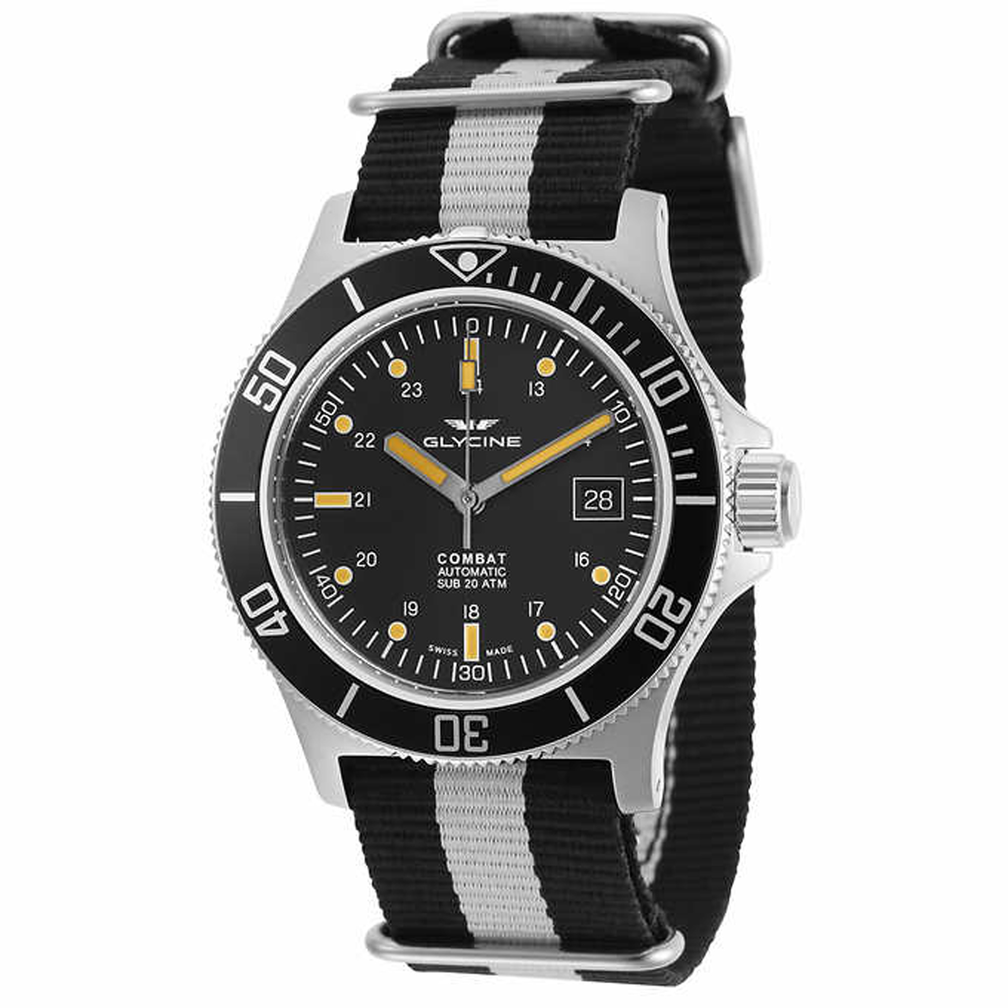 Glycine Combat Sub 42mm Swiss Automatic Men's Watch GL0083 - Click Image to Close