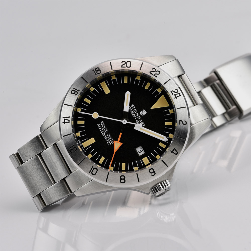 Steinhart Ocean GMT Vintage Automatic Men's Diver Watch 42mm 103-0713 - Click Image to Close