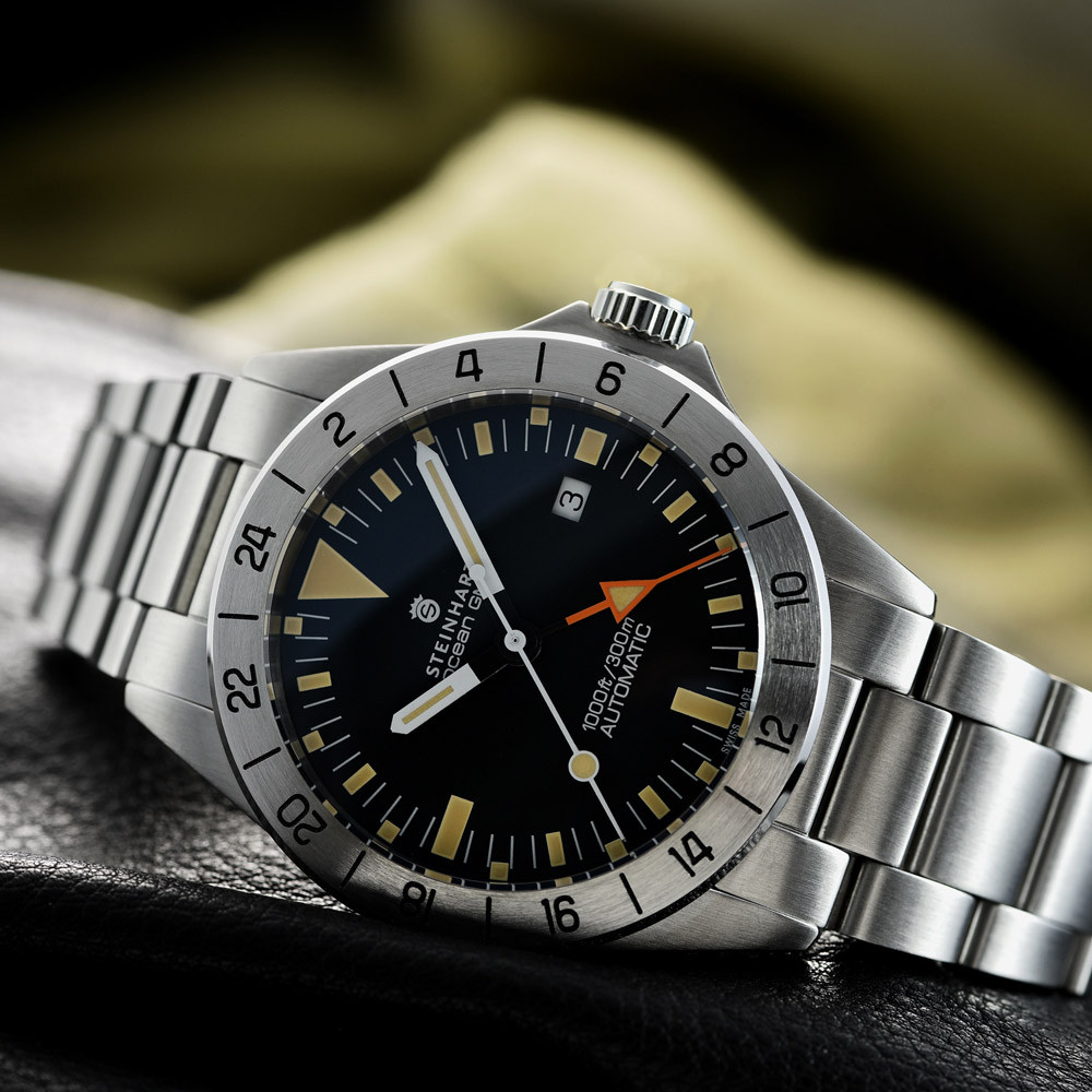 Steinhart Ocean GMT Vintage Automatic Men's Diver Watch 42mm 103-0713 - Click Image to Close