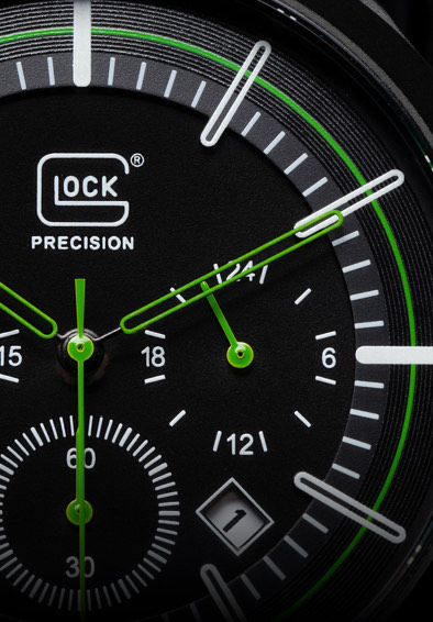 Glock Limited Edition Precision 35th Anniversary Titanium Solar Chronograph Watch - Click Image to Close