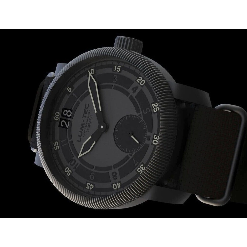 Lum-Tec Combat B53 Max Darkness B 53 Titanium Carbide Case Military 43mm Watch - Click Image to Close