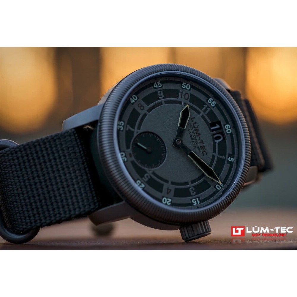 Lum-Tec Combat B53 Max Darkness B 53 Titanium Carbide Case Military 43mm Watch - Click Image to Close