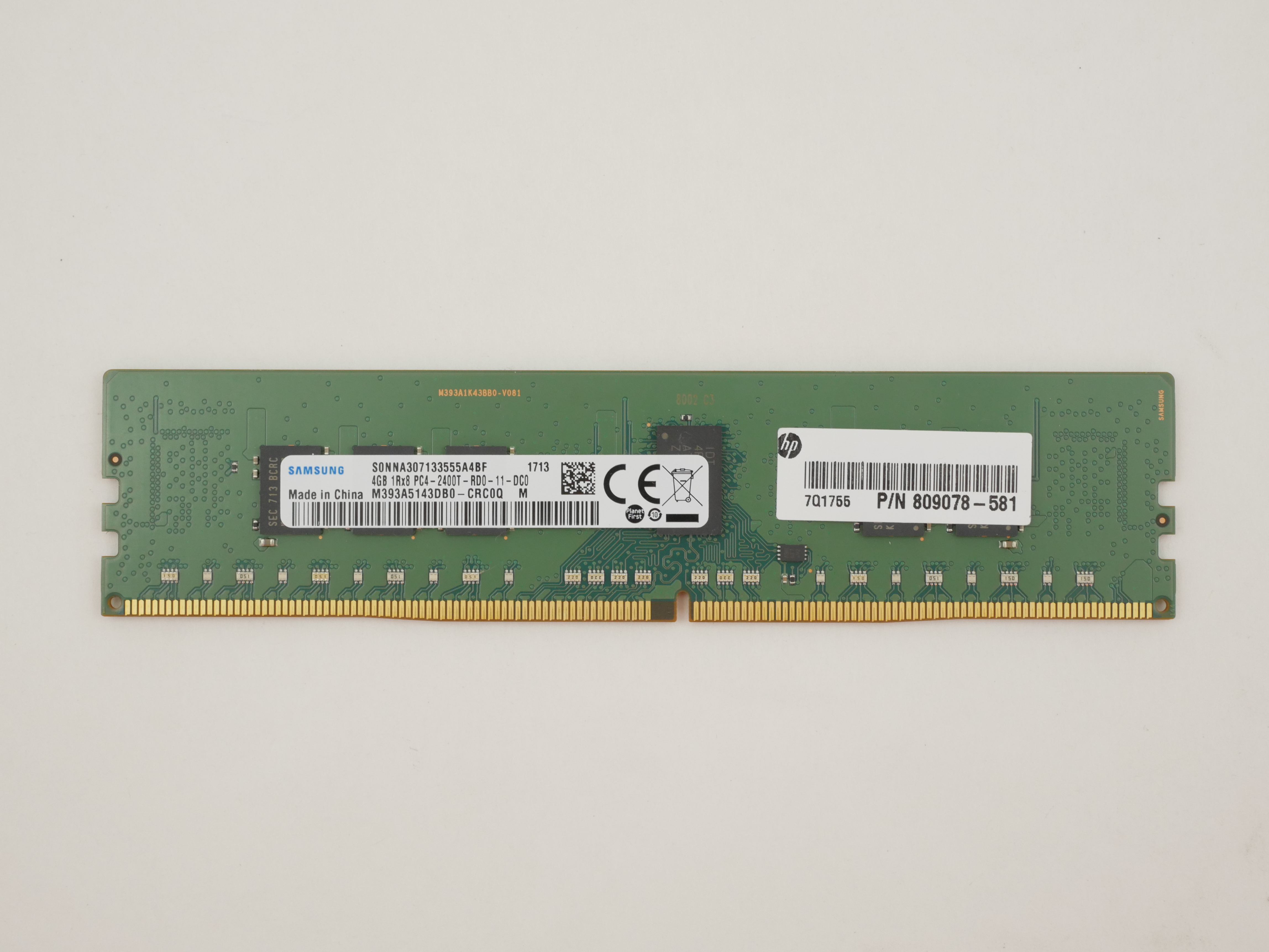 HP 4GB 1Rx8 DDR4 2400MHz ECC M393A5143DB0-CRC0Q 809078-581