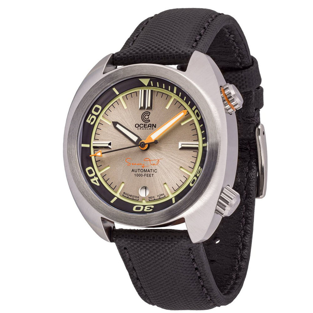 Ocean Crawler Great Lakes V2 Diver Men's Watch 39.7mm Copper Dial - Click Image to Close