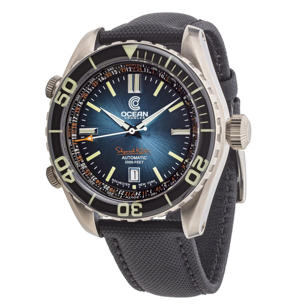 Ocean Crawler Navigator Diver Men's Watch 45mm Blue Dial