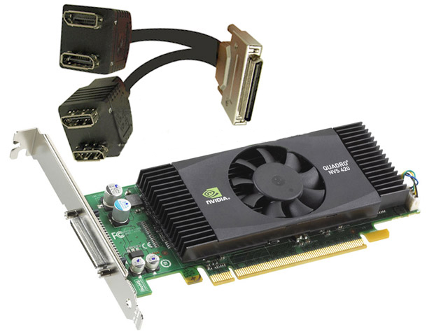 Nvidia Quadro NVS 420 PCI-E x16 Video Graphics Card NVS420 - Click Image to Close