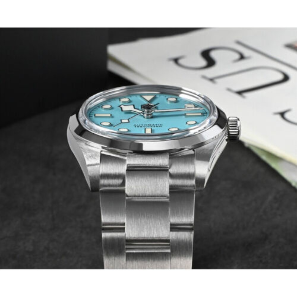 San Martin Diving SN021-G-B2 36mm Automatic Tiffany Blue Dial Diver Watch