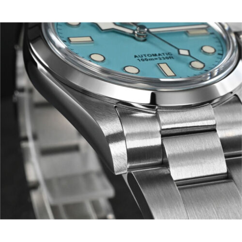 San Martin Diving SN021-G-B2 36mm Automatic Tiffany Blue Dial Diver Watch - Click Image to Close