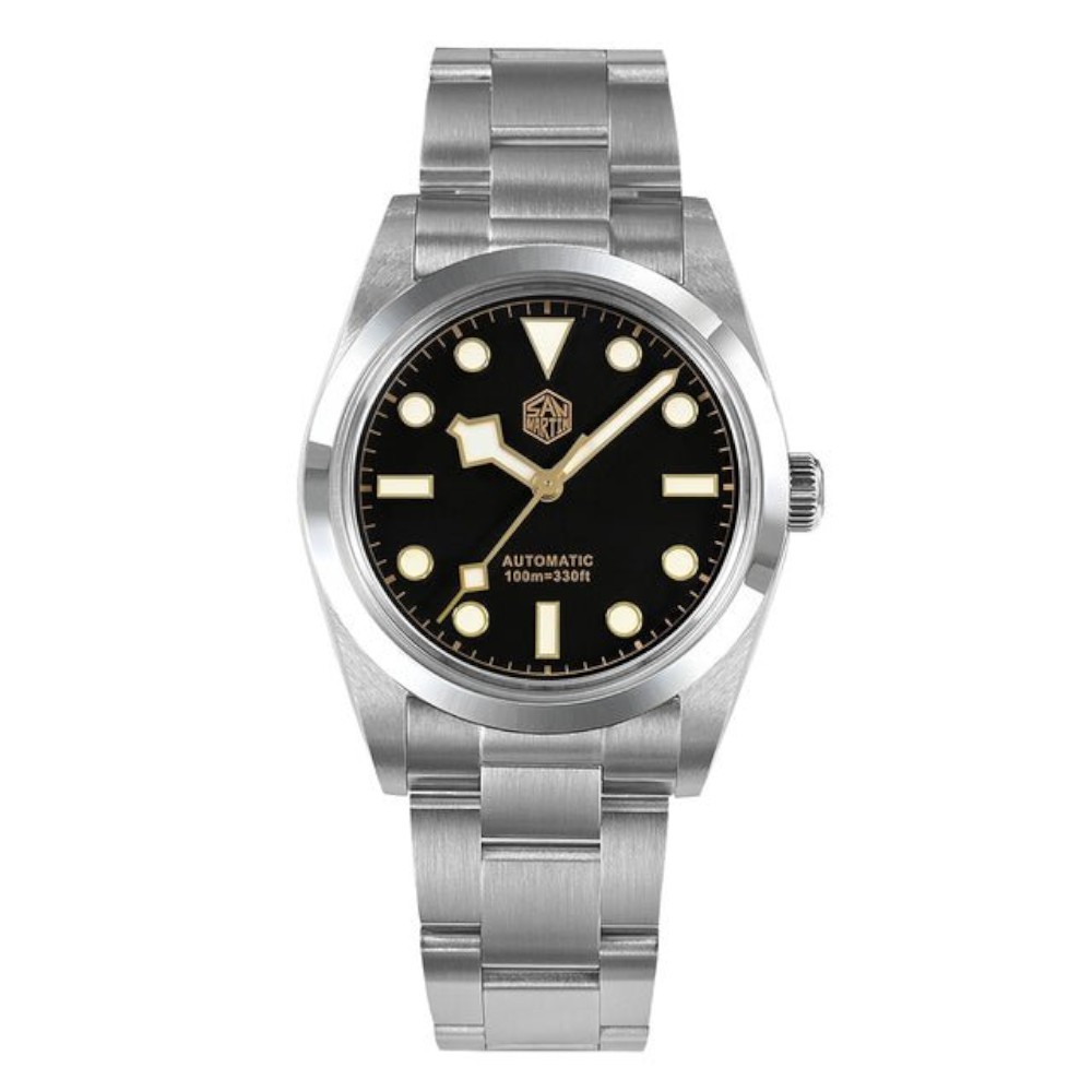 San Martin Diving SN021-G-B3 36mm Automatic Black Dial Diver Watch - Click Image to Close