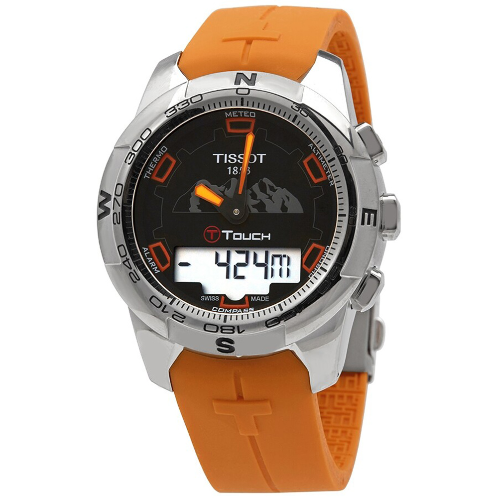 Tissot T-Touch II Men's Analog Digital Quartz Watch 43.3mm T047.420.47.051.11 - Click Image to Close