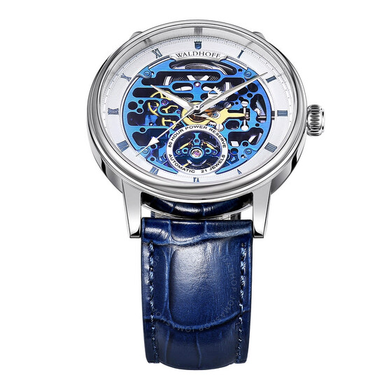 WALDHOFF Capital Royal Automatic Blue Dial 44mm Men's Watch WLD06E