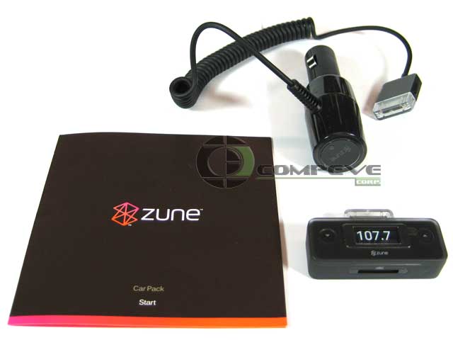 Microsoft Zune Car Pack,Wireless FM Transmitter,Car Charger, MP3